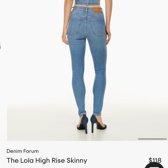 Aritzia Denim Forum The Lola High Rise Skinny 26L - Picture 2 of 8